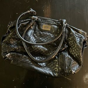 Vans faux woven leather tote bag